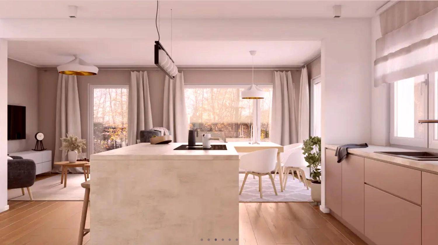 DAN-WOOD HAUS Point 124 Küche-m-Esszimmer