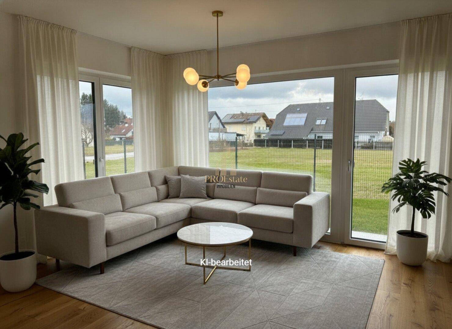 Einladende Doppelhaushälfte mit Garten, Doppelgarage und Terrasse in Stadl-Paura – Ihr Erstbezug! - Ansicht 2
