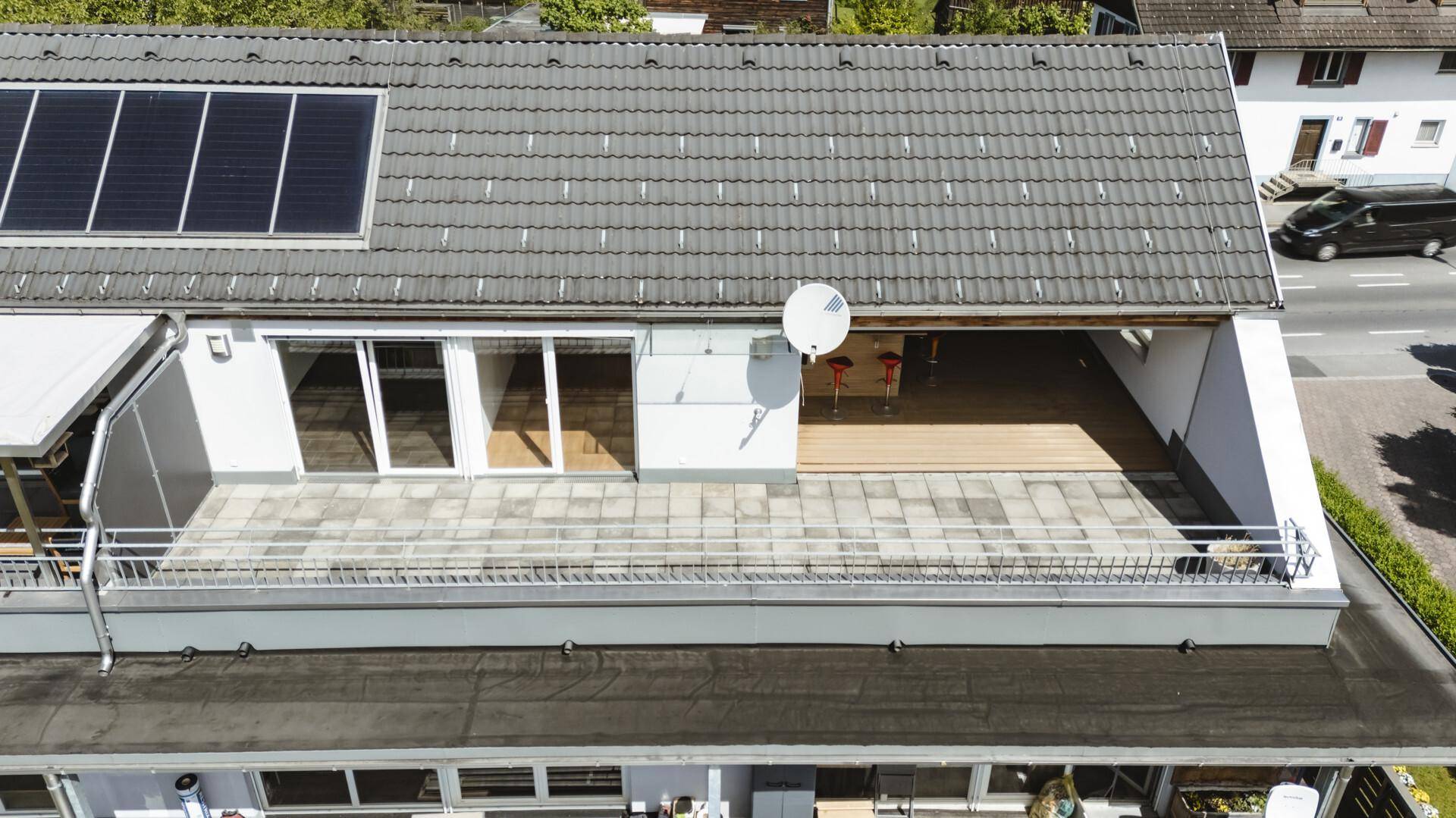 Luftansicht Dachterrasse