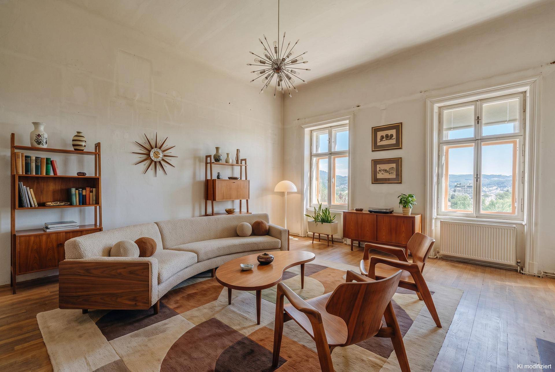Wohnzimmer 2. OG / KI Home-Staging