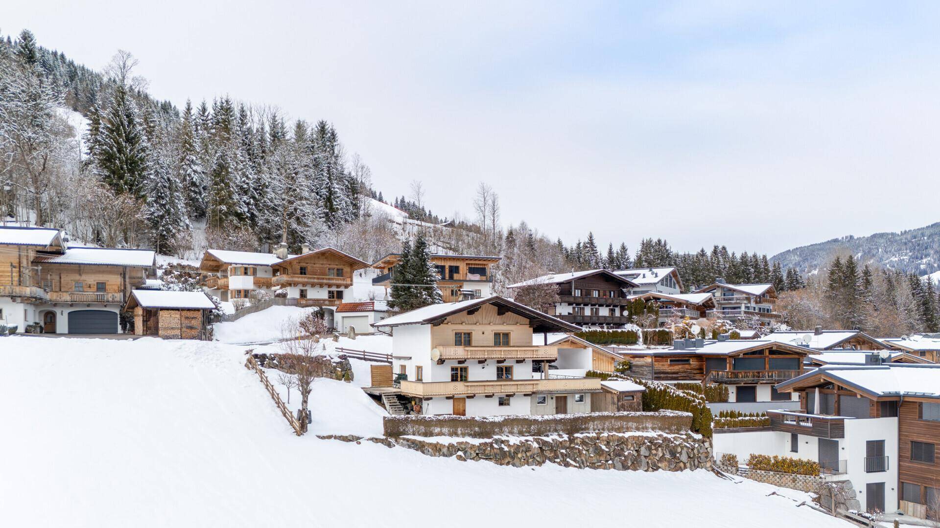 Hanggrundstück mit Altbestand und schönem Bergblick - Ansicht 3