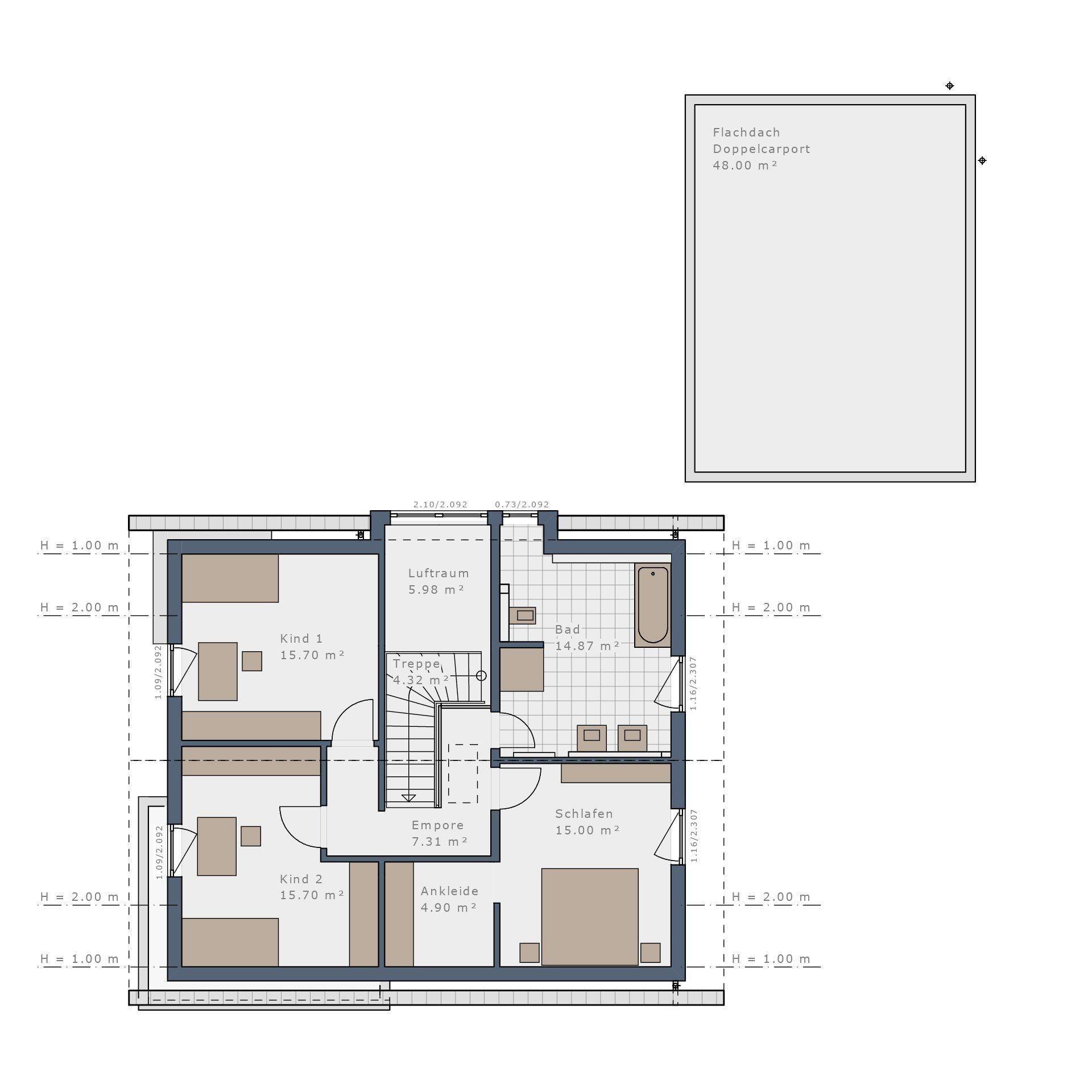 Grundriss Obergeschoss