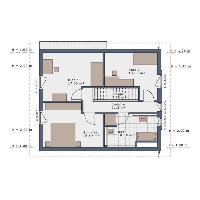 Grundriss Obergeschoss