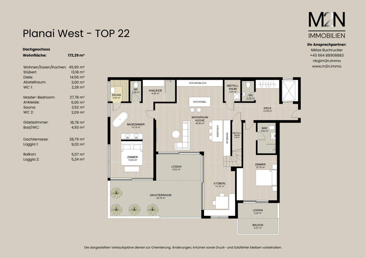 Luxuriöses Penthouse mit Dachterrasse, Sauna und Masterbereich – pohled 5