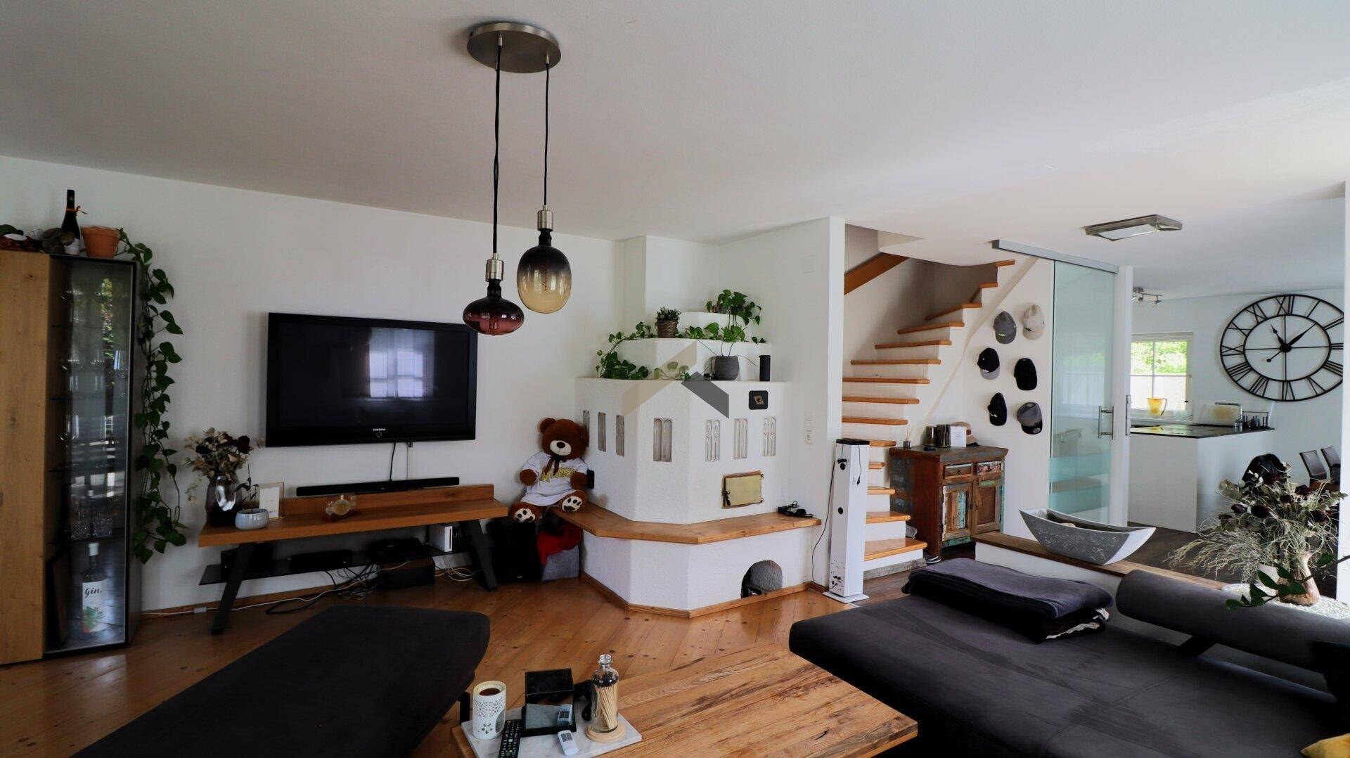 Wohnzimmer und Ofen