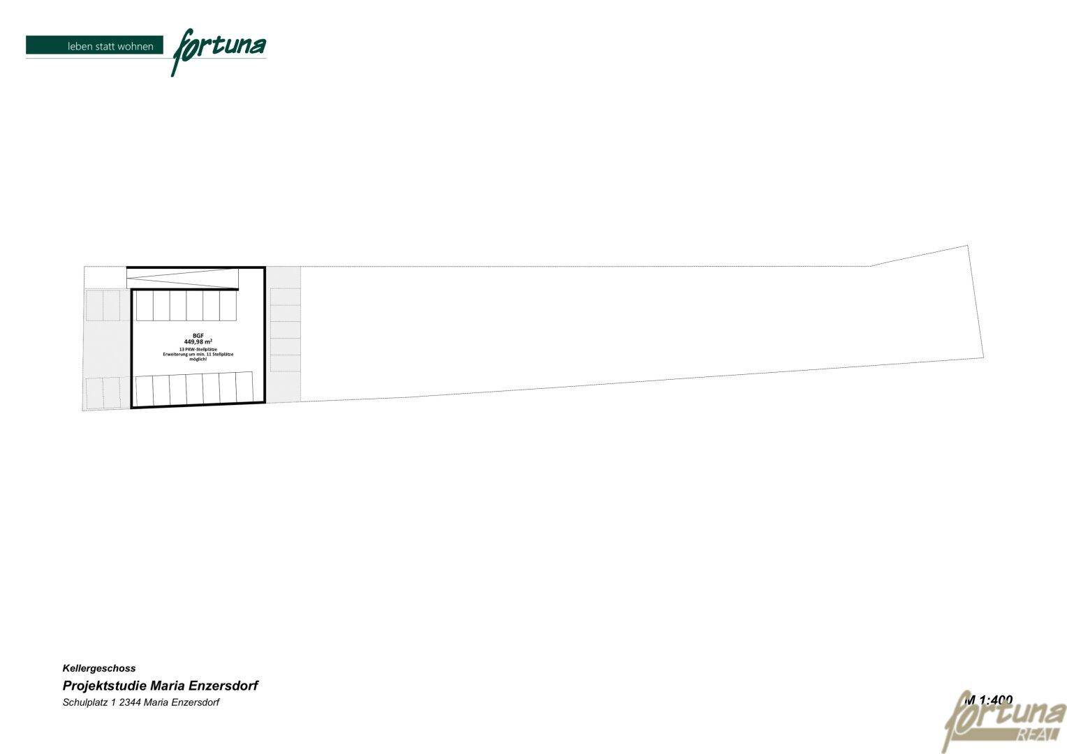 Grundriss des Kellergeschosses mit Lagerflächen und technischer Infrastruktur des Gebäudes.