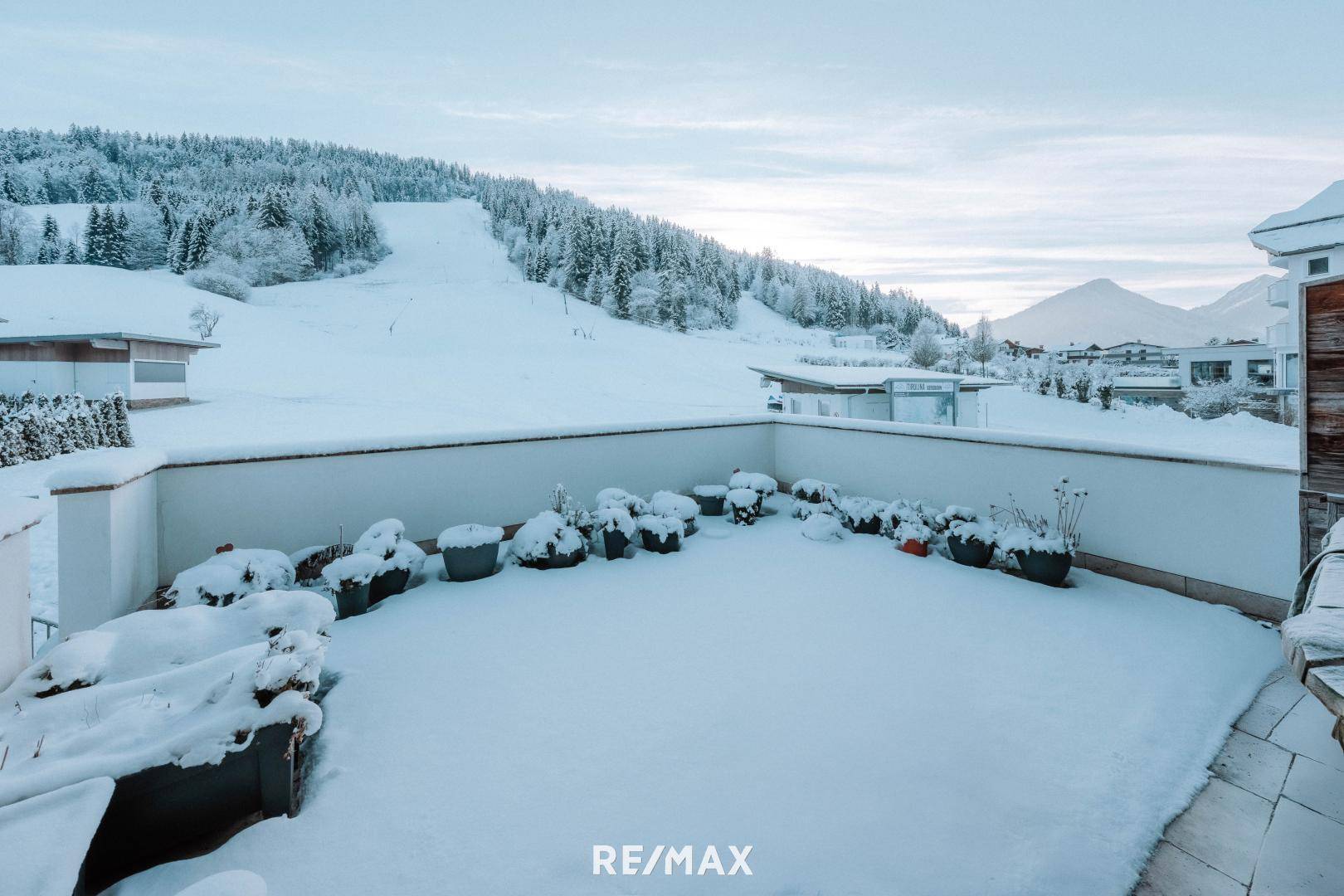 Ausblick auf die Skipiste