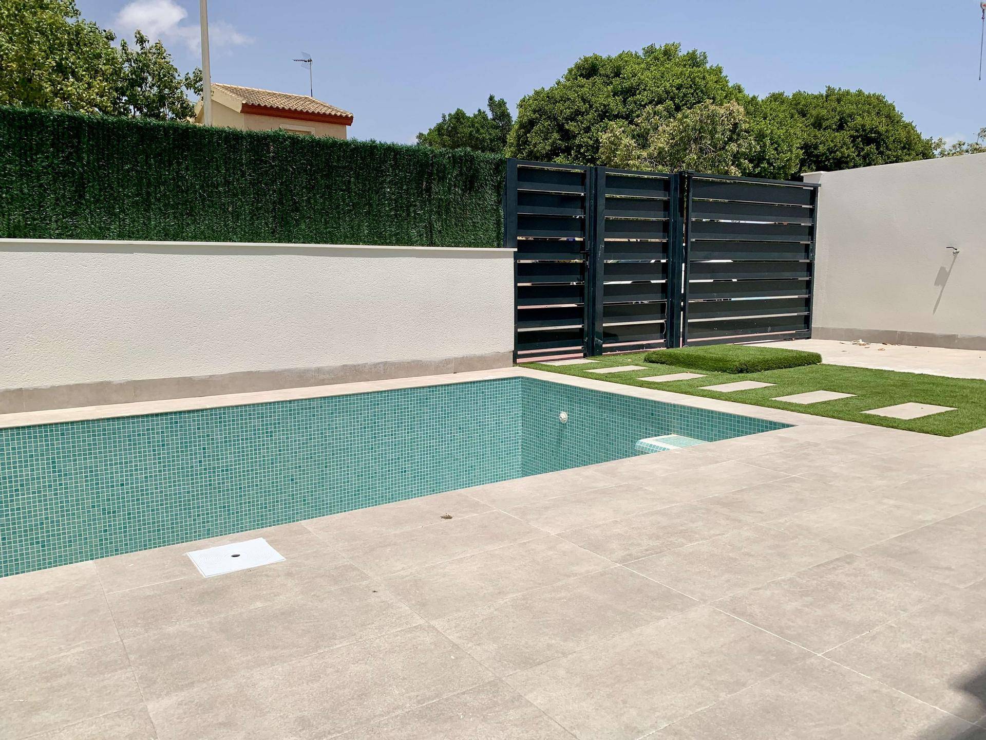 Terrace, pool & parking