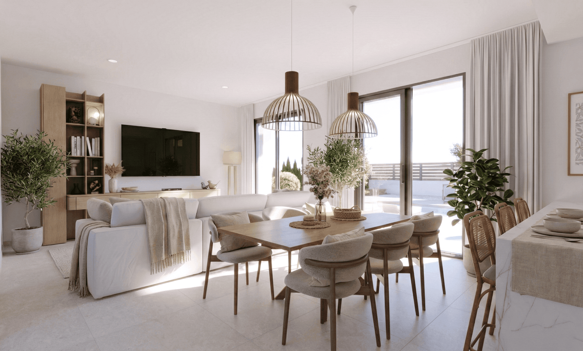 Salon con cocina