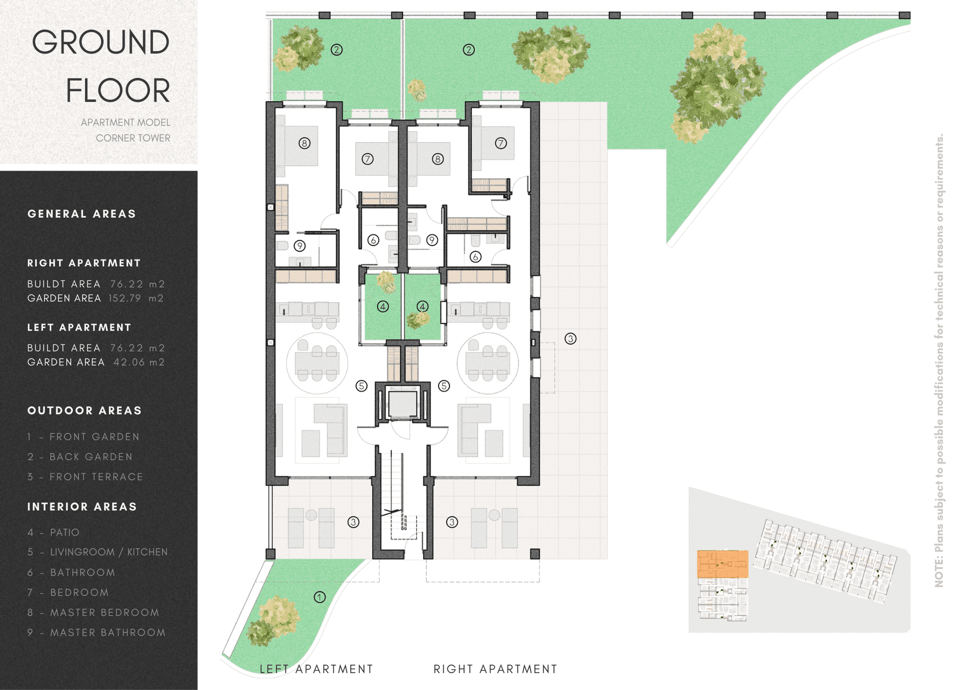 1.Ground floor corner model -