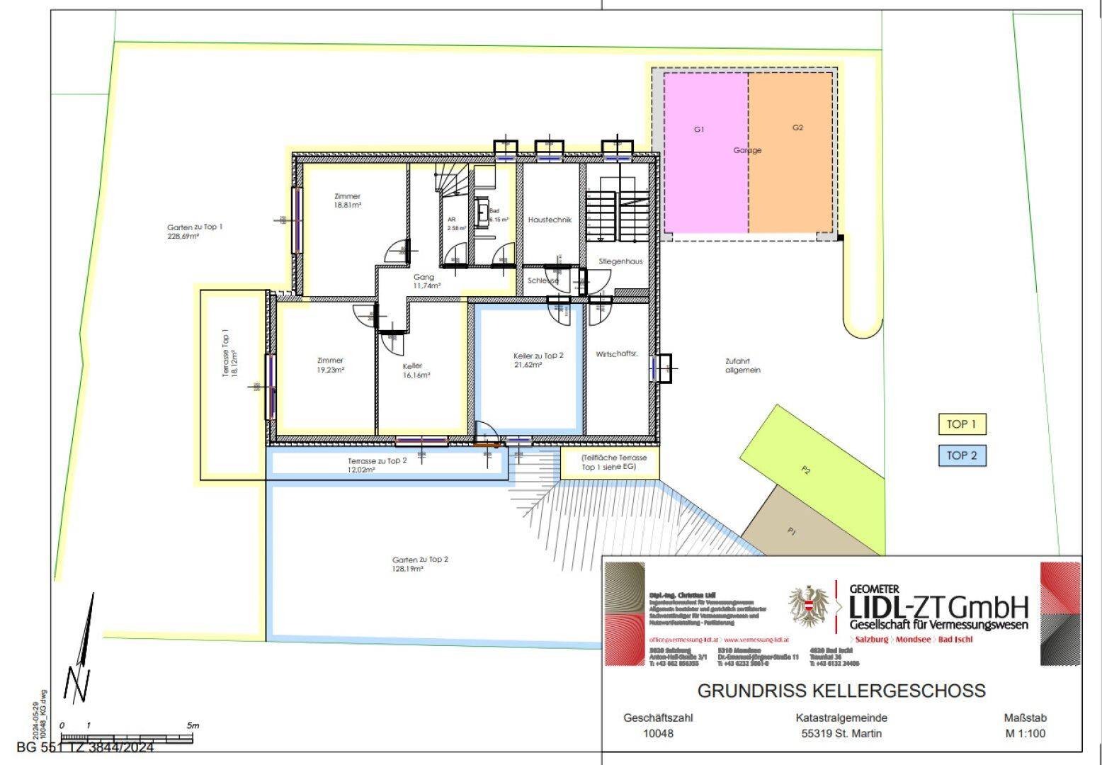 Grundriss UNTERGESCHOSS Keller Garten