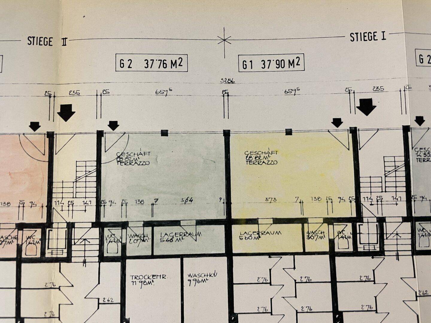 ursprünglicher Grundriss, getrennt