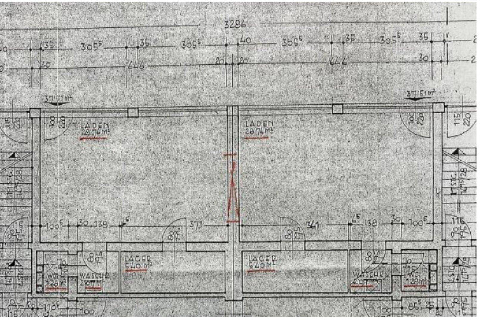 Grundriss heute, offen, 75m². wieder trennbar