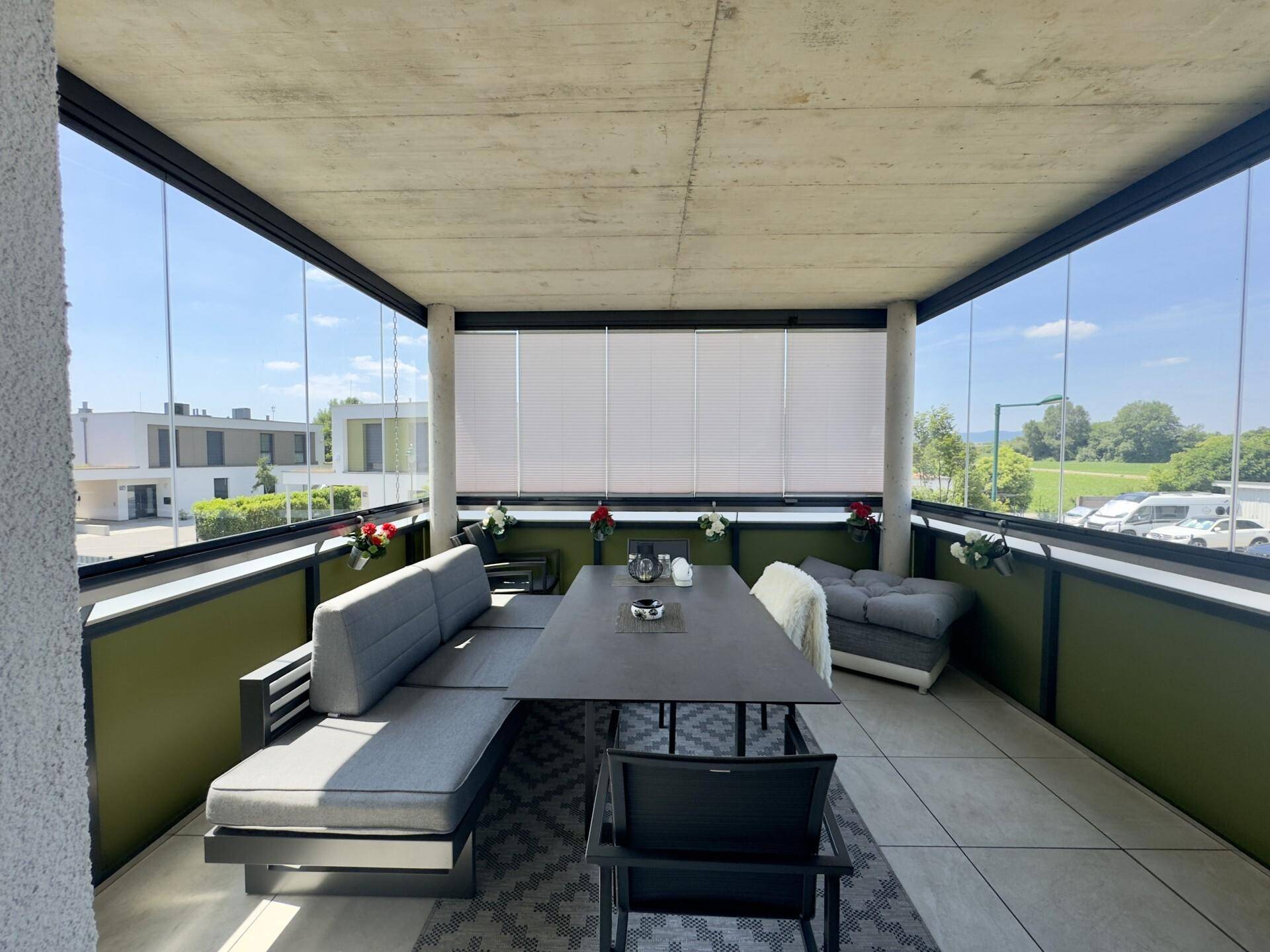 Balkon verglast