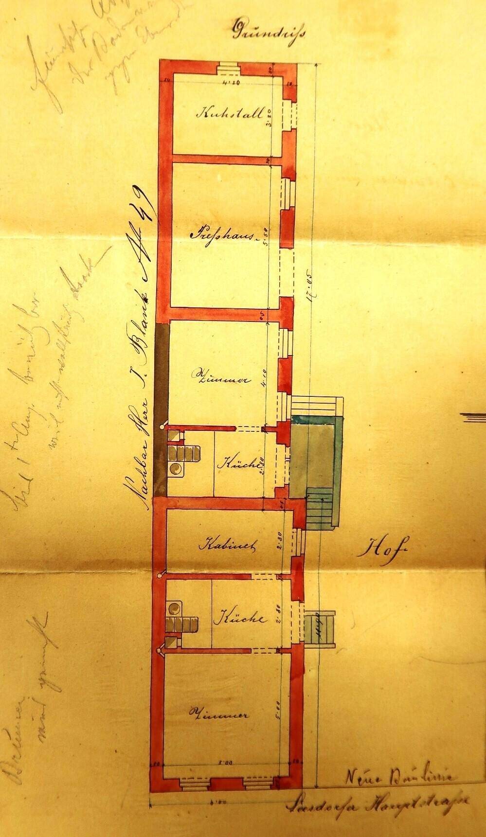 Einreichplan Zubau 1878_Grundriss