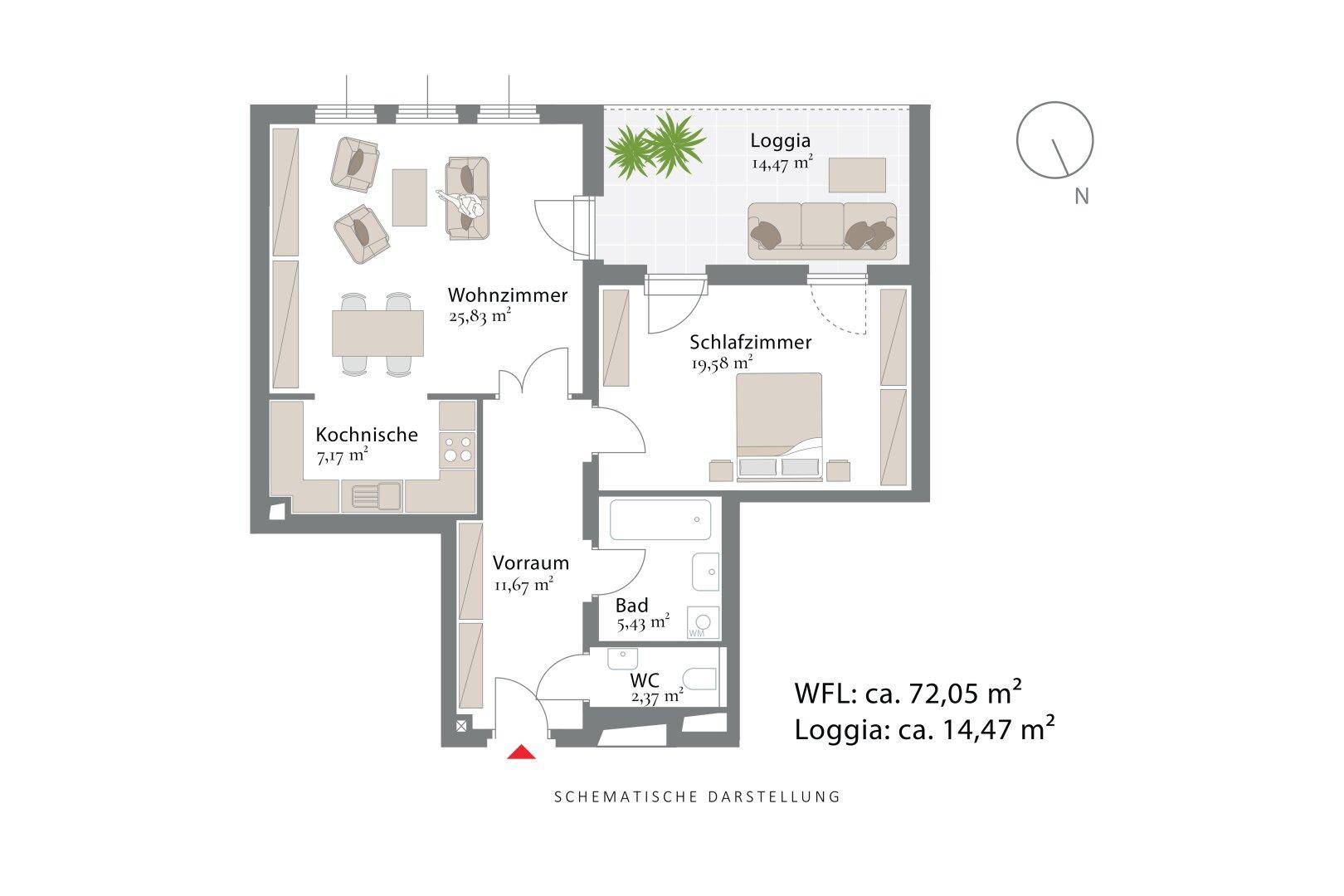 Grundriss, Schematische Darstellung