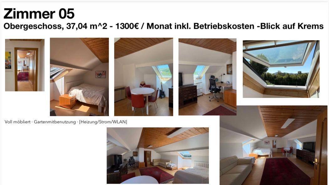 Großes Schlafzimmer im Obergeschoss mit Dachschräge, Dachfenster und viel Platz.