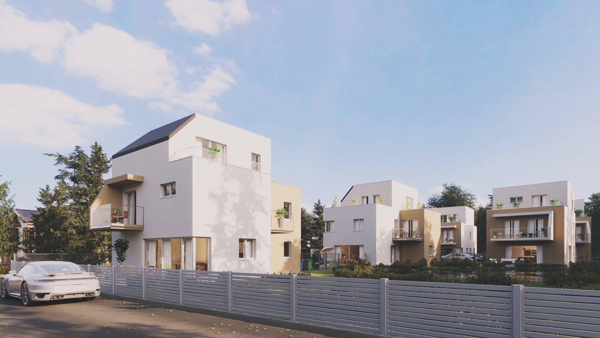 Blick auf Haus 1