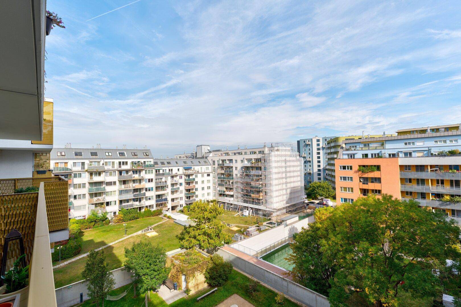 Aussicht vom Balkon