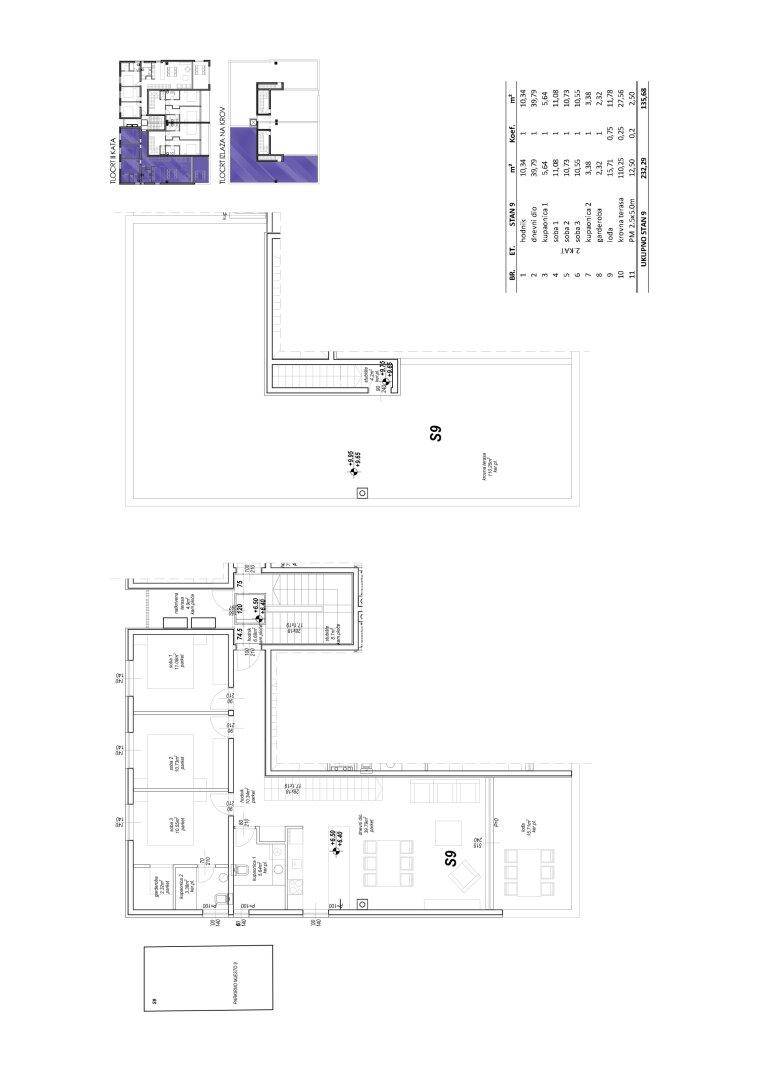 Grundriss einer einzelnen Wohneinheit mit offenem Wohnbereich und Balkon.