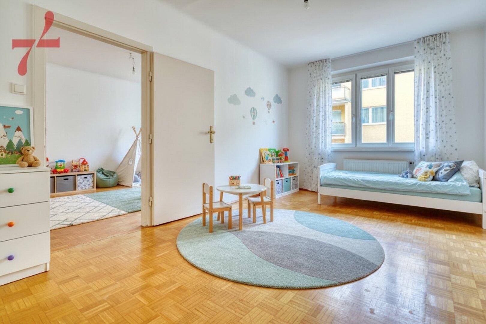 Zimmer 2 mit Einrichtungsvorschlag Kinderzimmer