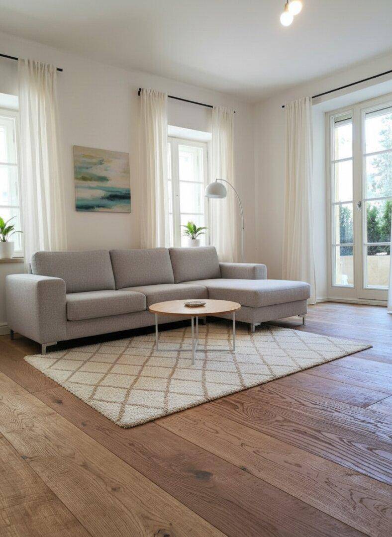 Wohnraum mit Einrichtungsvorschlag KI