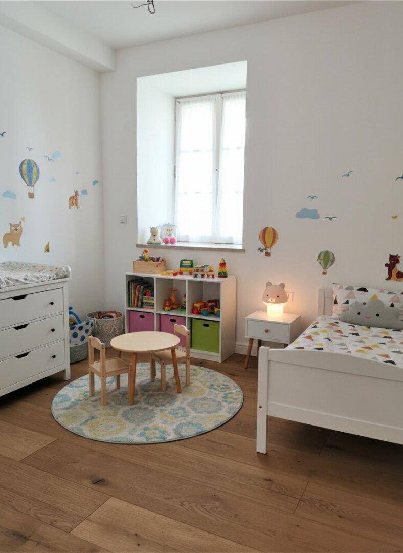 Zimmer 2 mit Einrichtungsvorschlag Kinderzimmer KI