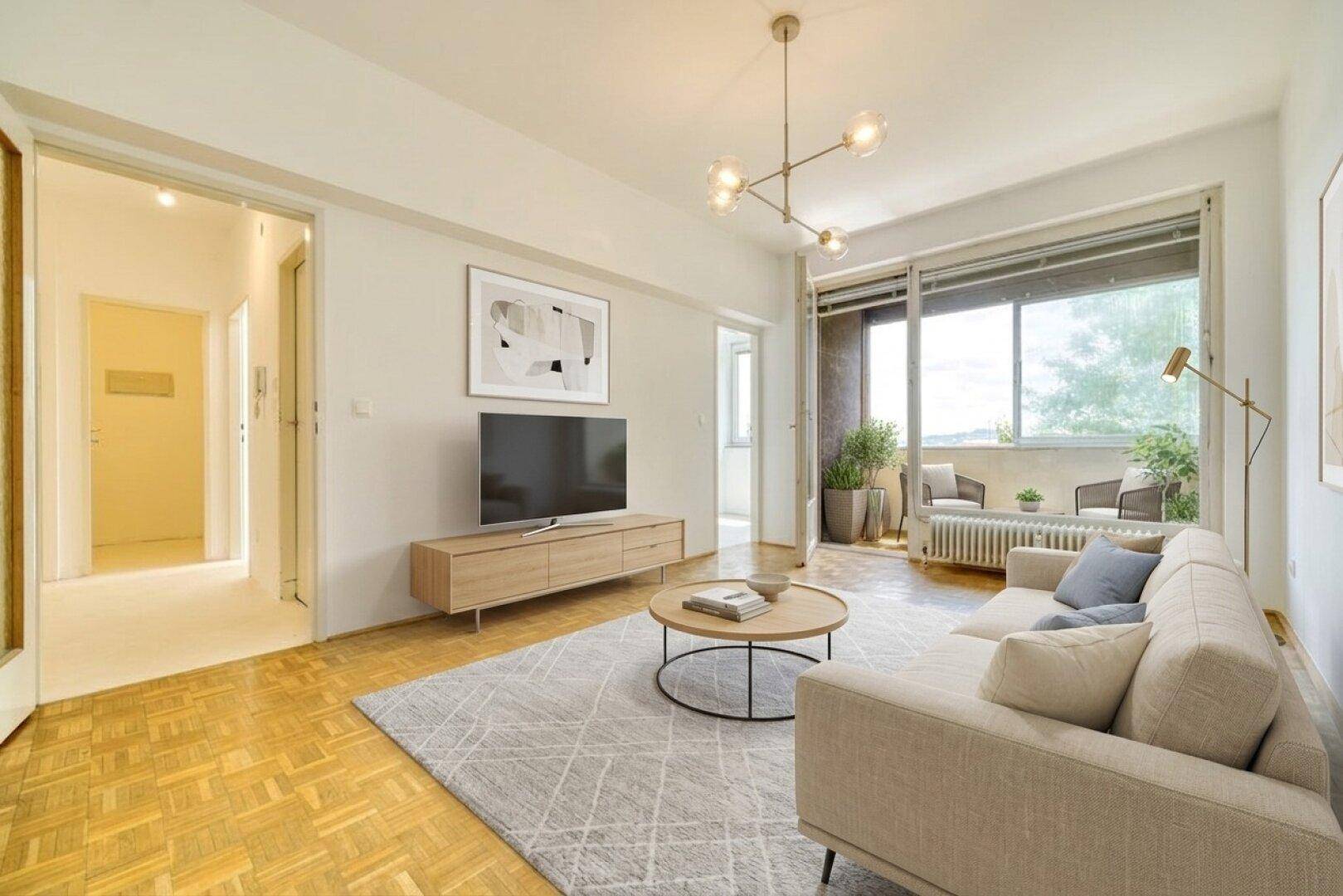 Wohnraum 2 mit KI Einrichtungsidee