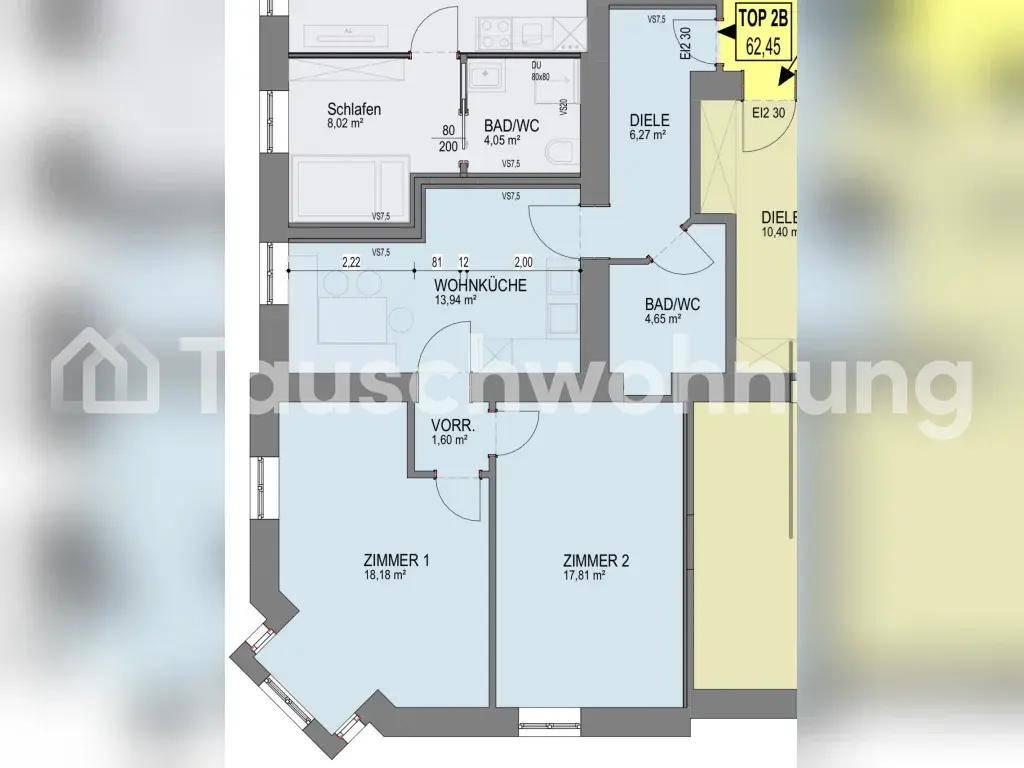 TAUSCHWOHNUNG Innsbruck, Wilten: 2,5-Zimmer-Wohnung / Altbau - Ansicht 2