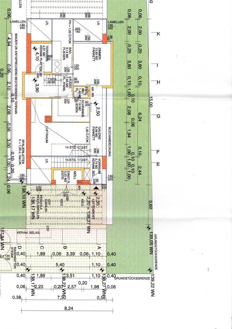 Grundriss des Obergeschosses mit Schlafzimmern, Bädern und Galeriebereich.