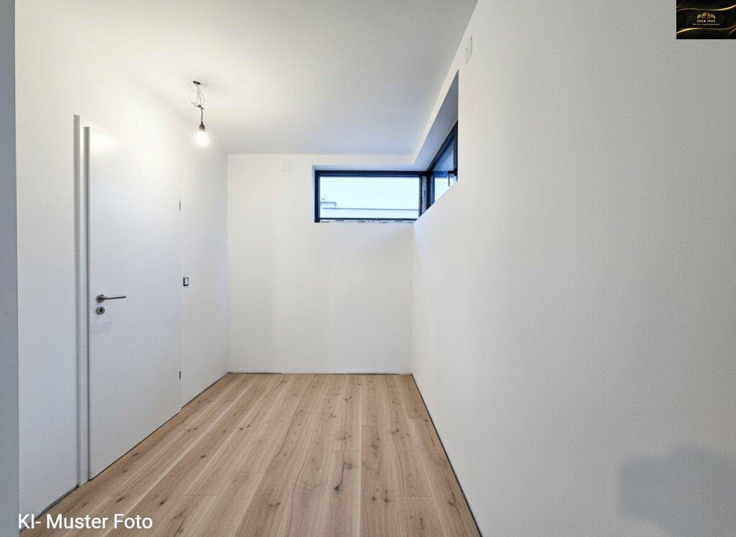 Funktionaler Hauswirtschaftsraum mit Waschmaschine, Trockner und praktischen Holzregalen.