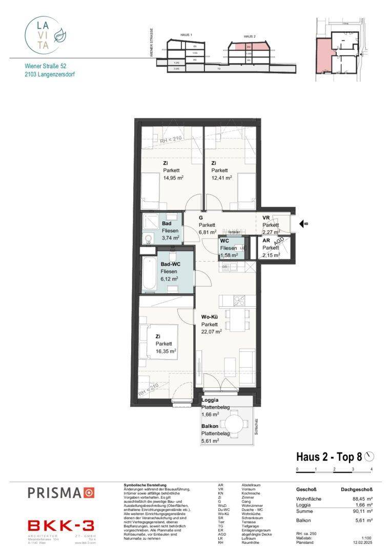 LAVITA - Dachgeschosswohnung in Langenzersdorf 4 Zimmer auf 88m² mit 2 Bädern und Südbalkon – další