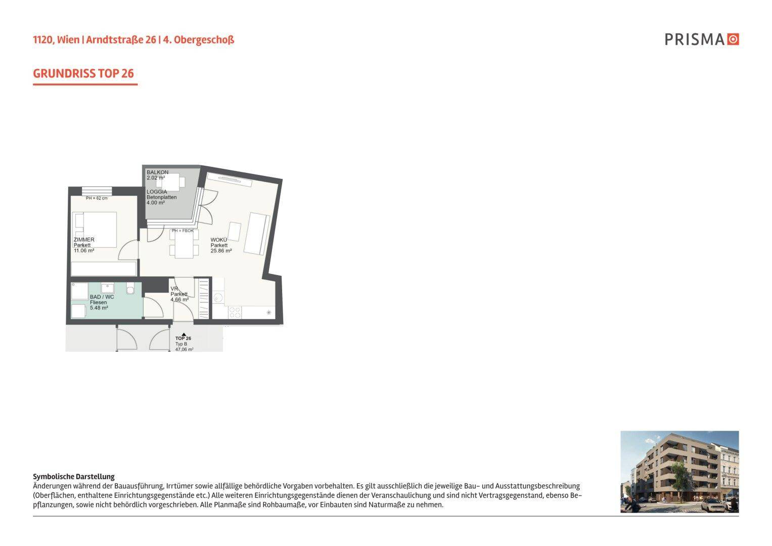 2-Zimmer Wohnung mit großer Wohnküche und Loggia/Balkon - renditestarke Anlage - Ansicht 3