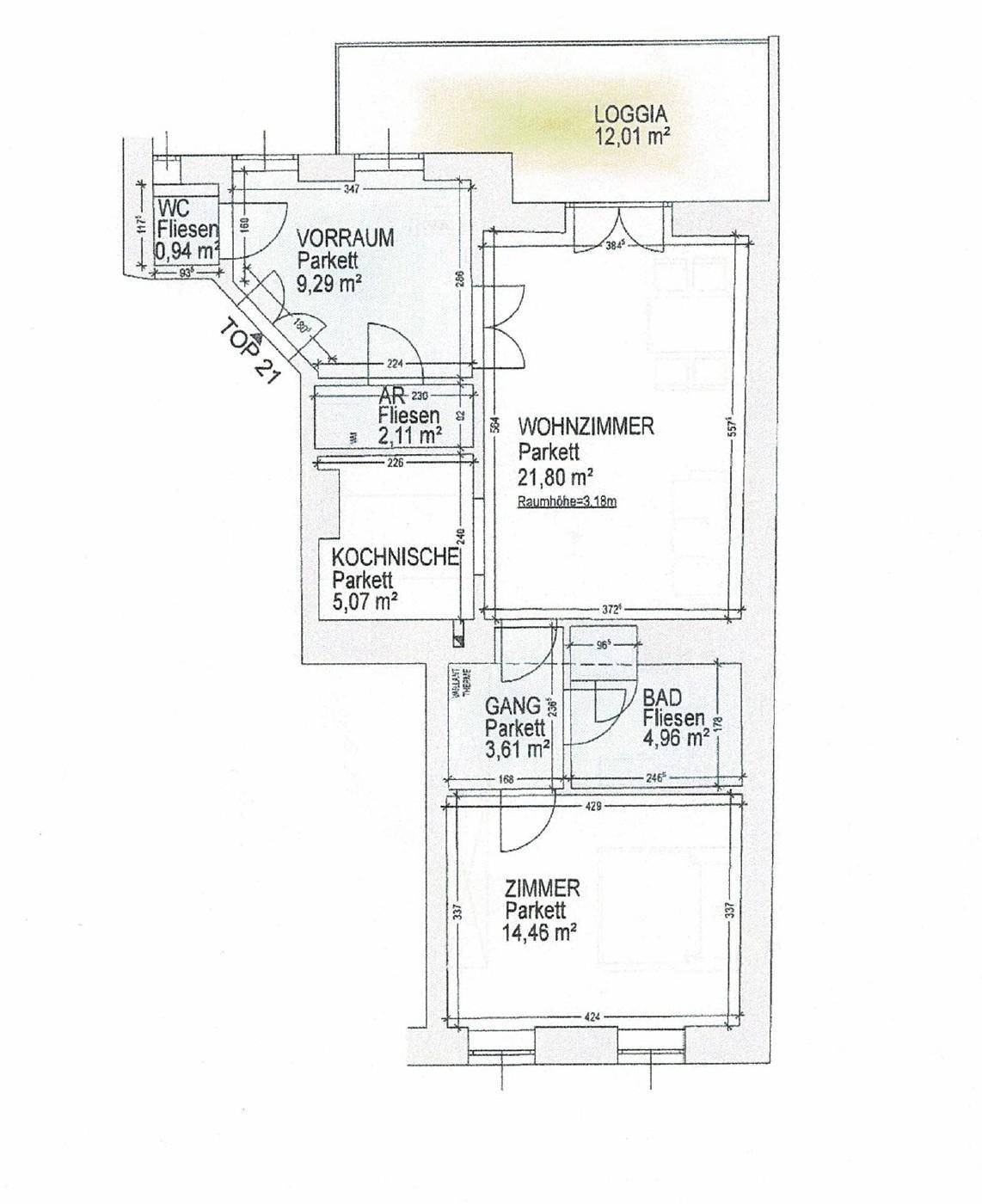 Wohnung – Wien, Obere Windmühle, Katastralgemeinde Mariahilf - Ansicht 2