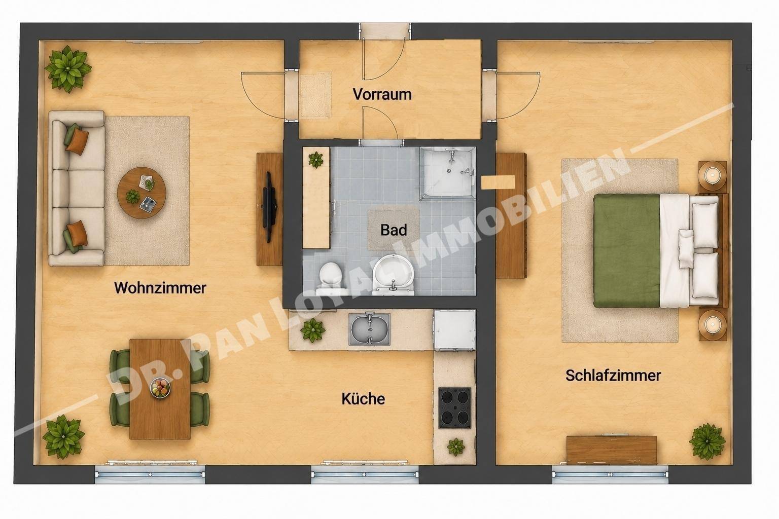 Top-Zustand | zentrale Ruhelage | Parkmöglichkeit | niedrige Fixkosten – pohled 2