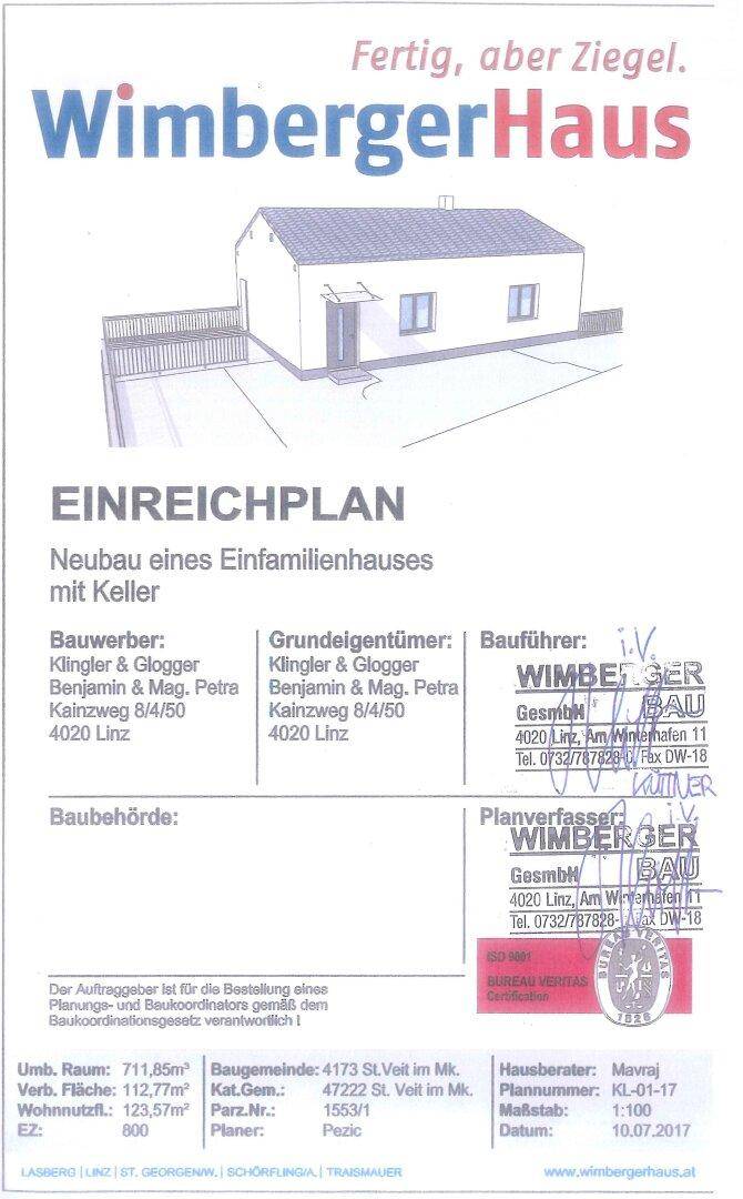 Plandeckblatt