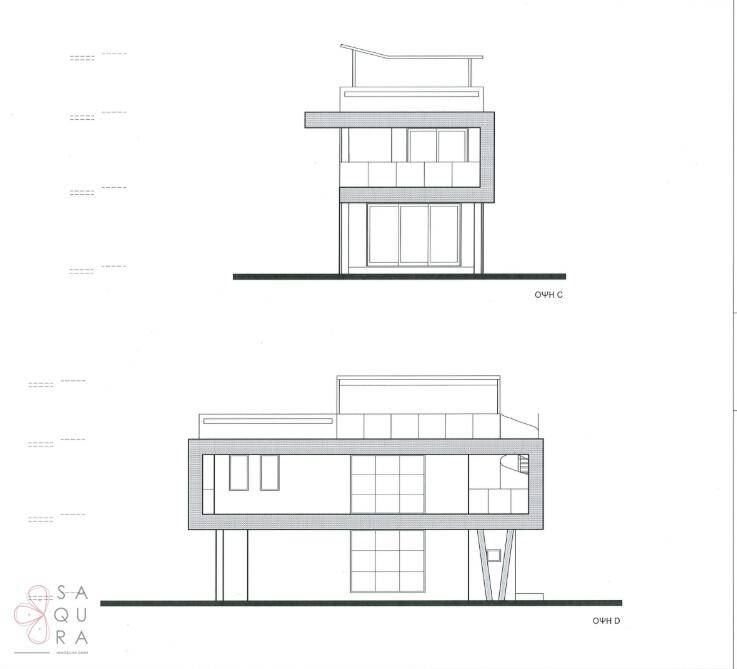 Weitere architektonische Ansichten der Villa mit modernen Designelementen.