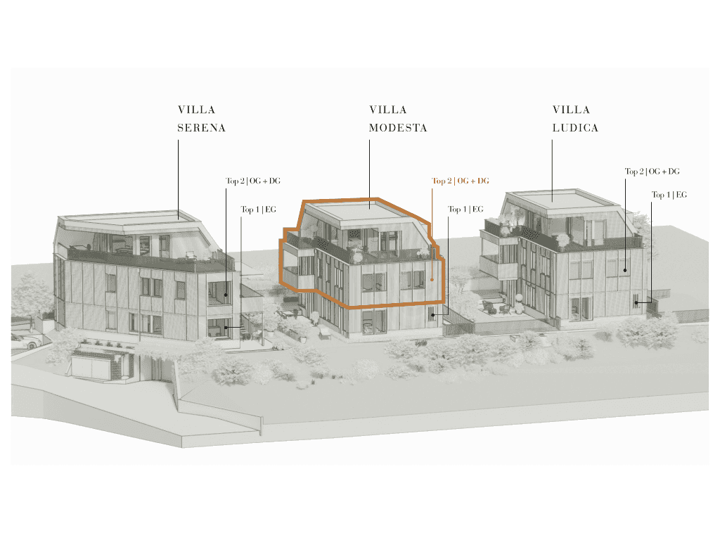 3-5-Zimmer-Dachterrassenwohnung OG + DG 130,2 m² mit 38 m² Dachterrasse und 8 m² Balkon - Mehr