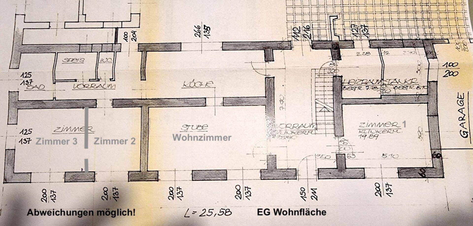 Grundriss EG - Abweichungen möglich!