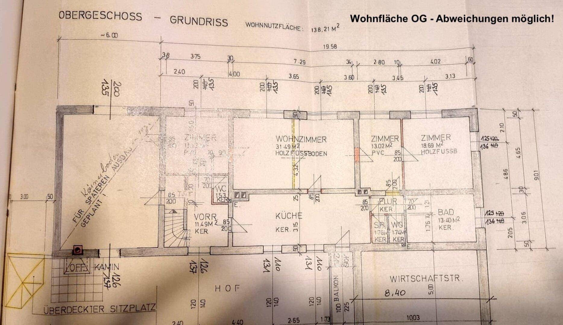 Grundriss OG - Abweichungen möglich!