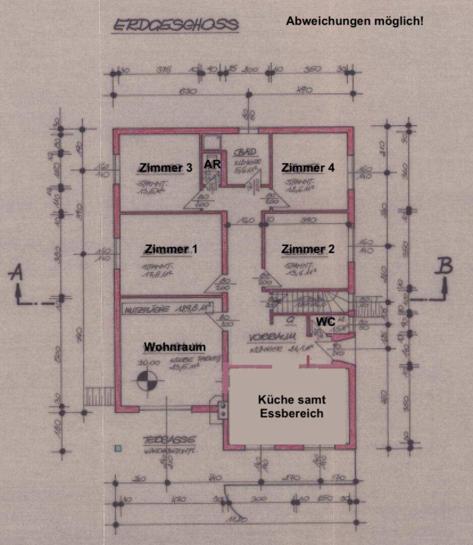 Grundrissplan EG - Abweichungen möglich!