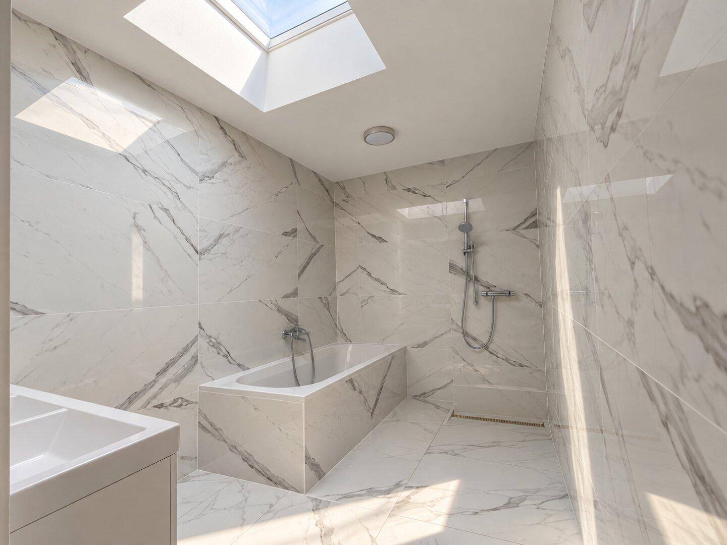 Badezimmer DG mit Oberlichte