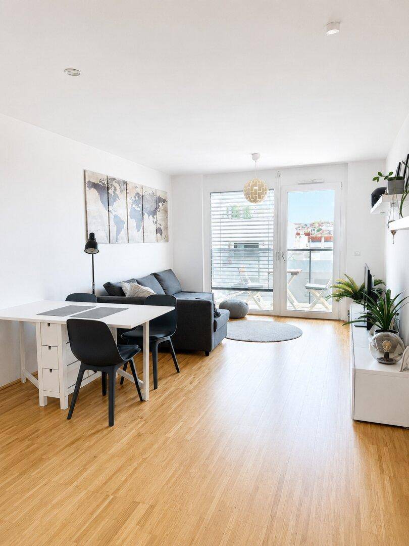 Großzügiges 2-Zimmer-Business-Apartment nahe Schönbrunn - Loggia, Fernblick aus dem 7. Obergeschoss &amp; flexible Mietdauer - Ansicht 6