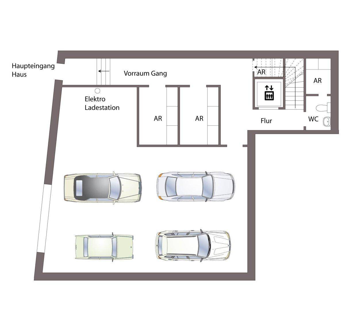UG-Eingangs- und Garagenebene