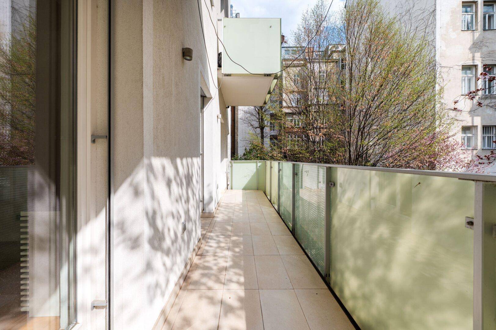 Balkon in Innenhoflage