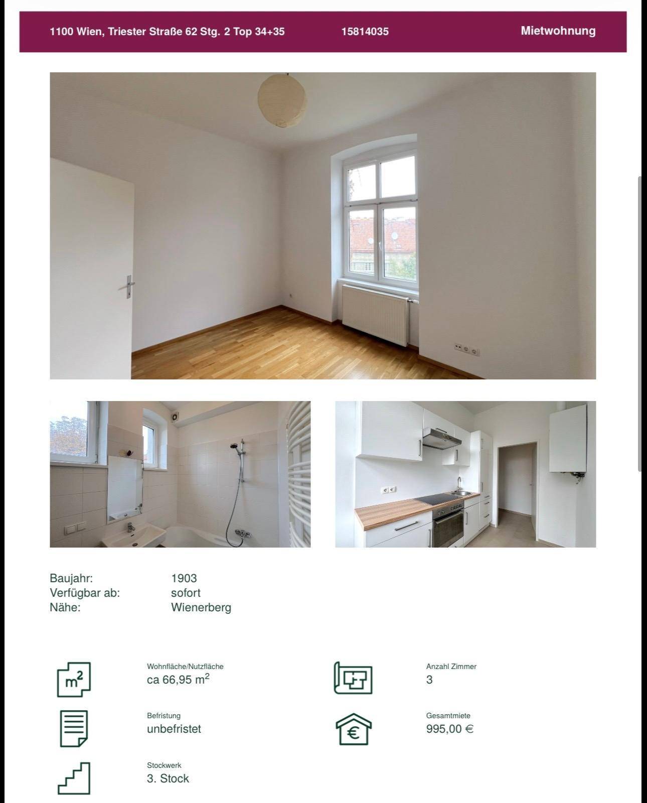 Kombinierte Ansicht eines hellen Zimmers, eines modernen Badezimmers und einer Einbauküche.