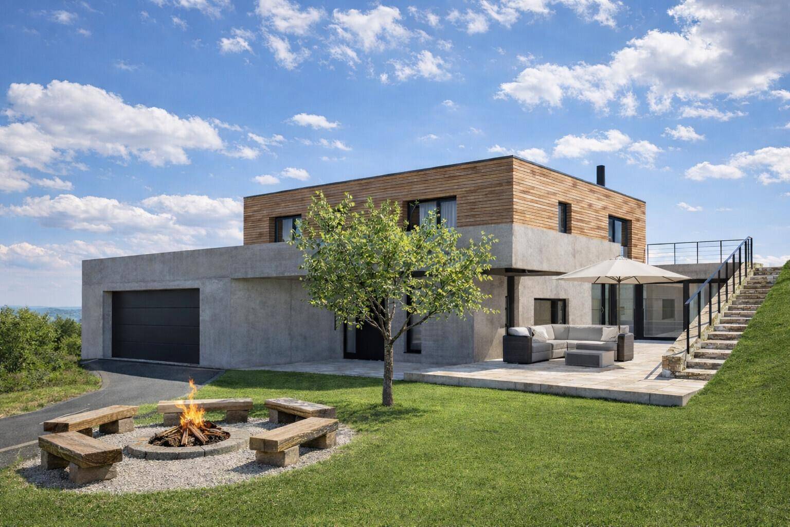 Baugrundstück am Waldrand mit genehmigtem Einfamilienhaus