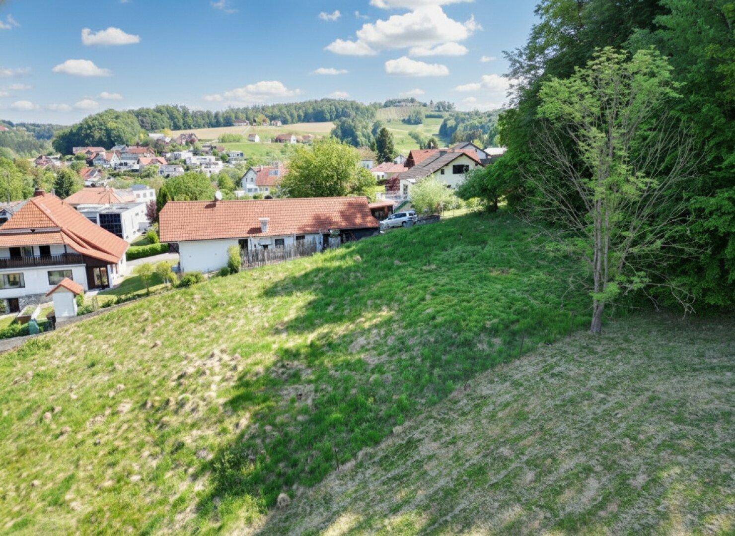 Gleisdorf: 921 m² sonnig ausgerichtete Baugrundfläche mit idyllischem Waldstück - erweiterbar auf 2.500 m² - Ansicht 3