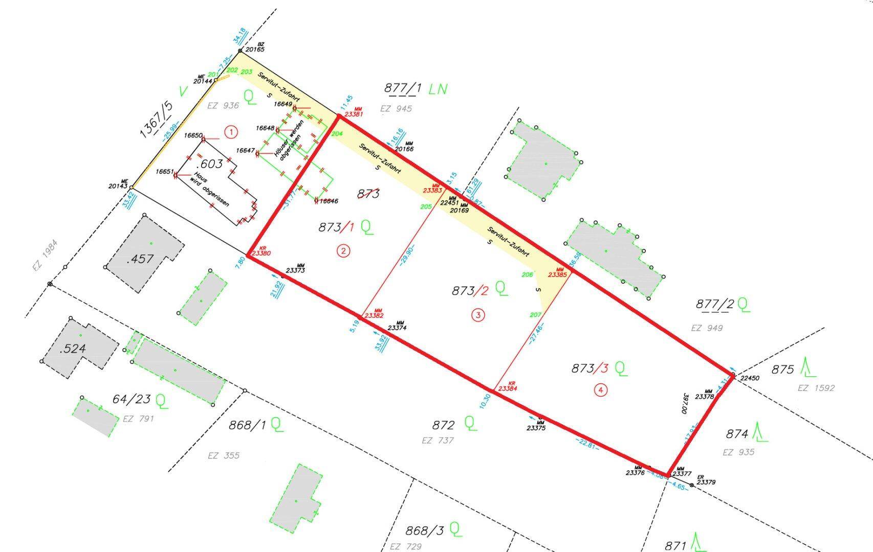 Teilungsplan Gesamtgrundstück