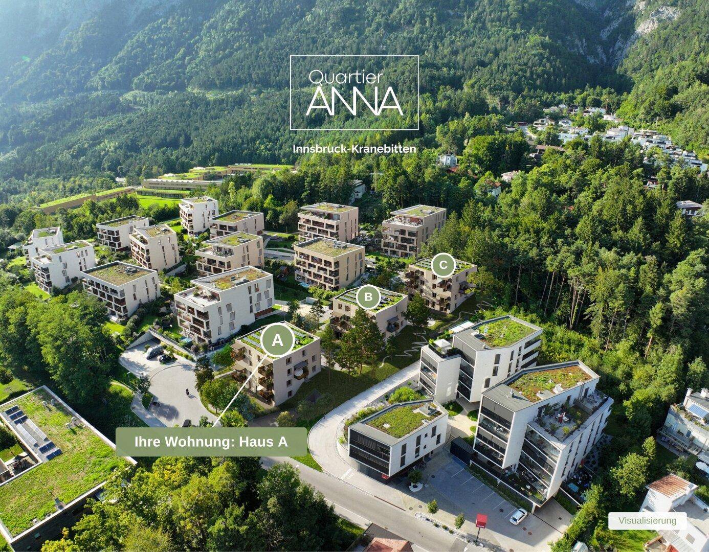 Lage von Haus A im Quartier Anna (Visualisierung)